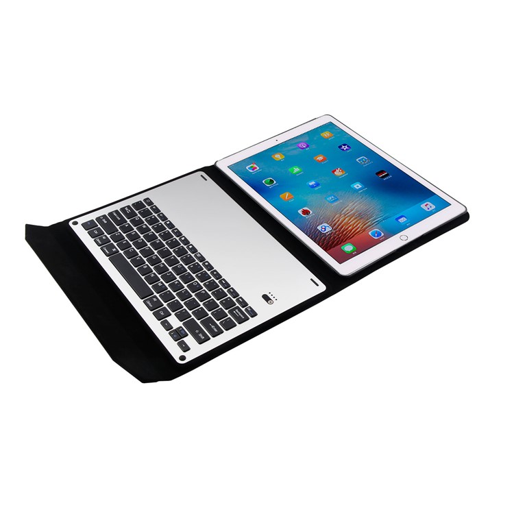 For iPad Pro 12.9 inch Wireless Bluetooth Keyboard Slim Leather Case Stand - Black-5