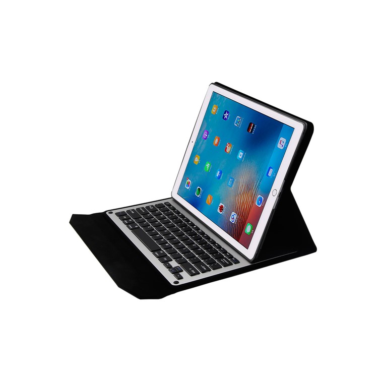 For iPad Pro 12.9 inch Wireless Bluetooth Keyboard Slim Leather Case Stand - Black-6