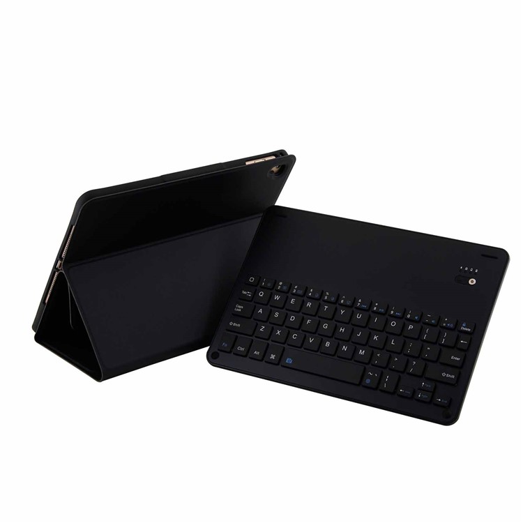 Detachable Bluetooth Keyboard Leather Stand Case with Pen Slot for iPad 9.7 (2018)/9.7 (2017)/Pro 9.7 (2016)/Air 2/Air - Black-13