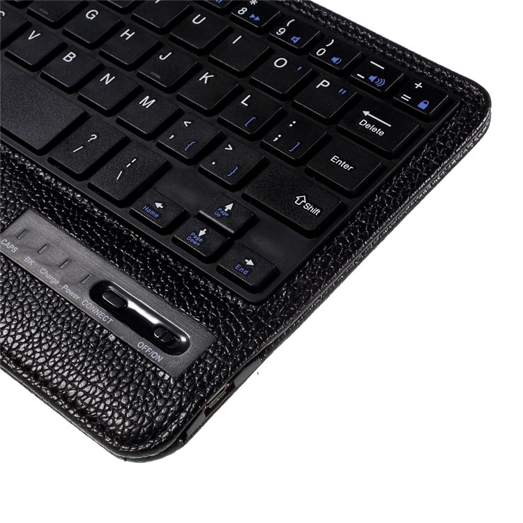 Funda De Cuero De Teclado Bluetooth Extraíble Para IPad Mini (2019) 7,9 Pulgadas / Mini 4/3/2/1 - Negro-15