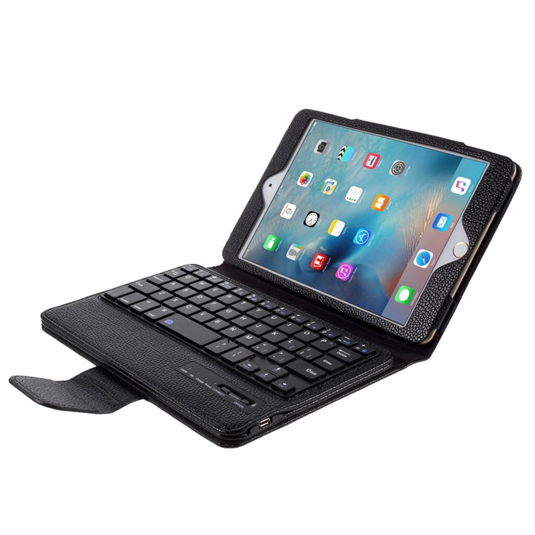 Funda De Cuero De Teclado Bluetooth Extraíble Para IPad Mini (2019) 7,9 Pulgadas / Mini 4/3/2/1 - Negro-5