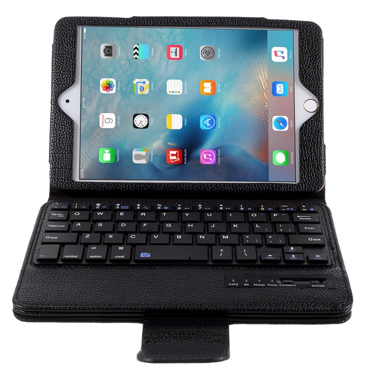 Funda De Cuero De Teclado Bluetooth Extraíble Para IPad Mini (2019) 7,9 Pulgadas / Mini 4/3/2/1 - Negro-6