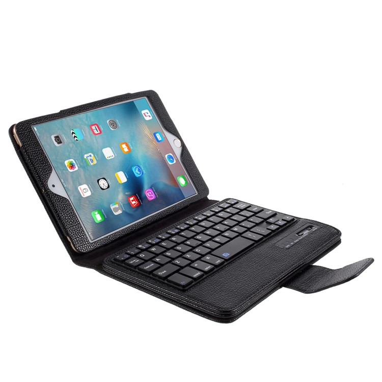 Funda De Cuero De Teclado Bluetooth Extraíble Para IPad Mini (2019) 7,9 Pulgadas / Mini 4/3/2/1 - Negro-7