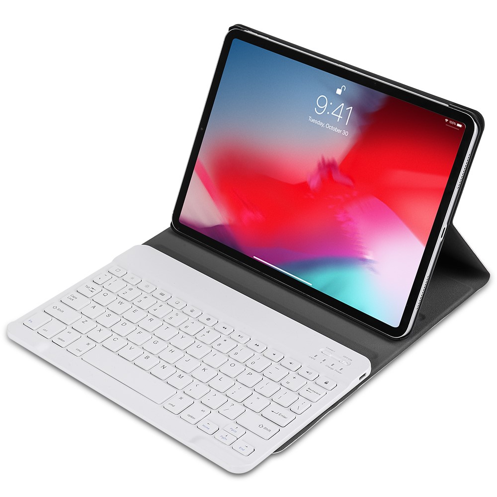 Tampa De Couro Sem Fio Destacável Do Teclado Do Bluetooth Para O Ipad Pro 11 Polegadas (2018) - Rosa Ouro-4