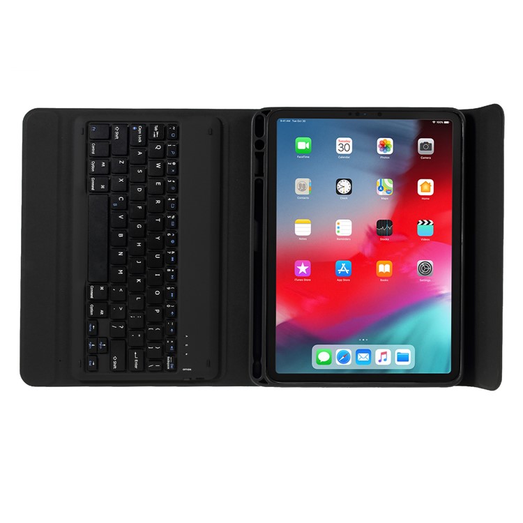 Bluetooth-Tastatur Mit Anti-Kratzern PU-Lederetui Für IPad Pro 11-Zoll (2018) - Schwarz-6
