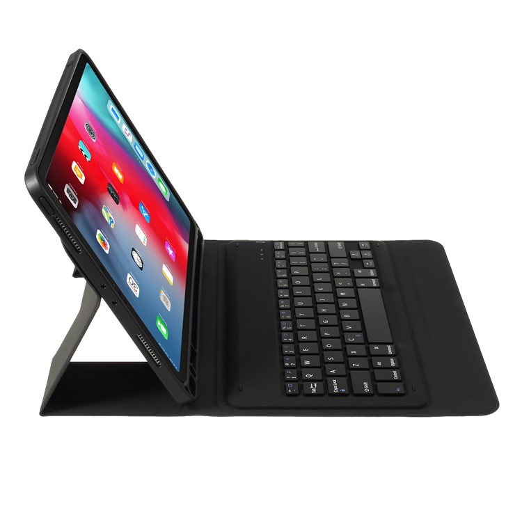 Bluetooth-Tastatur Mit Anti-Kratzern PU-Lederetui Für IPad Pro 11-Zoll (2018) - Schwarz-9