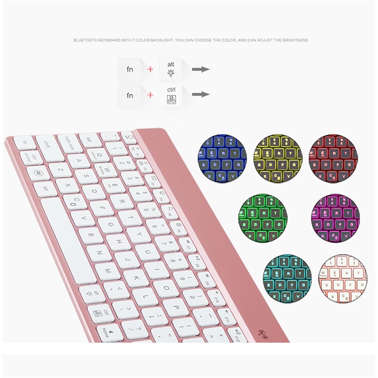 Detachable Bluetooth Keyboard Leather Case (with 7-color Backlight) for iPad Pro 11-inch (2020)/Pro 11-inch (2018) - Black-3
