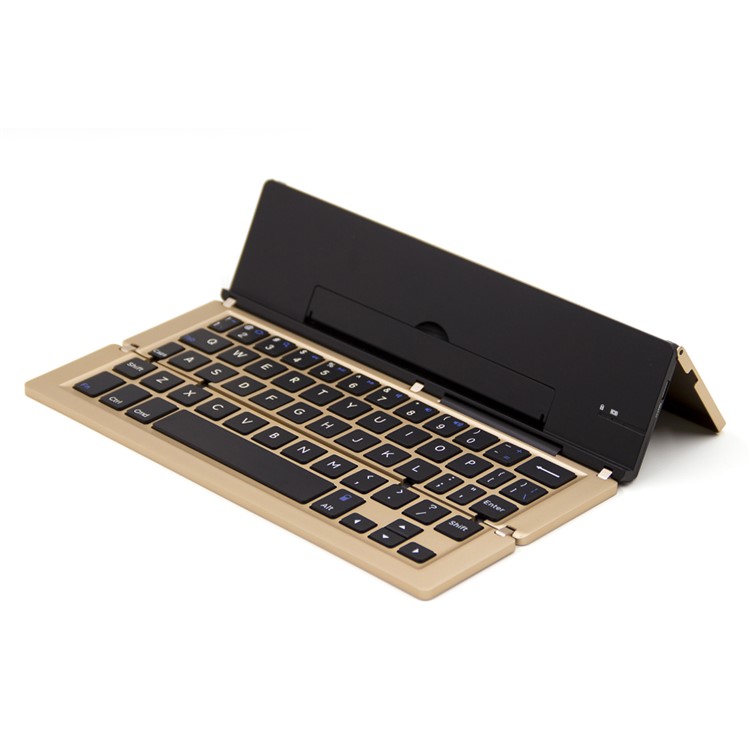 Universal Aluminum Alloy Foldable Bluetooth Keyboard for iPad Pro / iPad Air 2 / iPad mini 4 - Gold-1