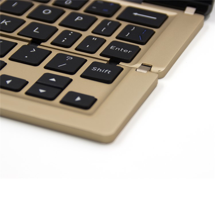 Universal Aluminum Alloy Foldable Bluetooth Keyboard for iPad Pro / iPad Air 2 / iPad mini 4 - Gold-4