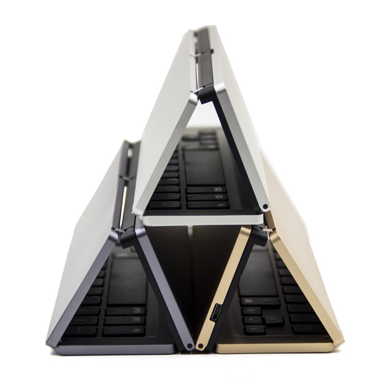 Universal Aluminum Alloy Foldable Bluetooth Keyboard for iPad Pro / iPad Air 2 / iPad mini 4 - Gold-7