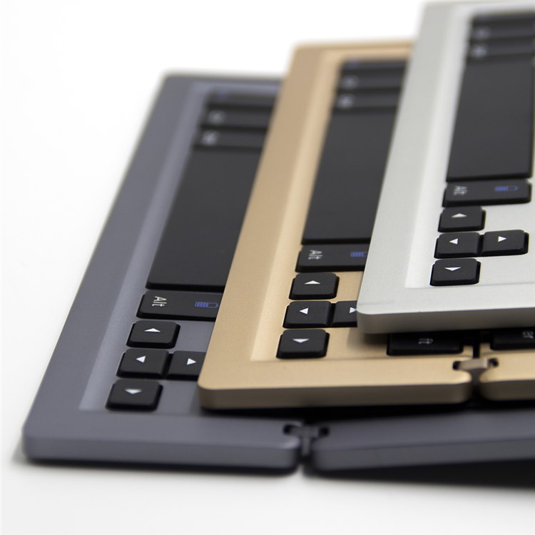 Universal Aluminum Alloy Foldable Bluetooth Keyboard for iPad Pro / iPad Air 2 / iPad mini 4 - Gold-8