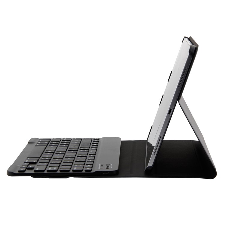 PU Leather Cover + Brushed ABS Detachable Bluetooth Keyboard for iPad Pro 11-inch (2018) - Black-3