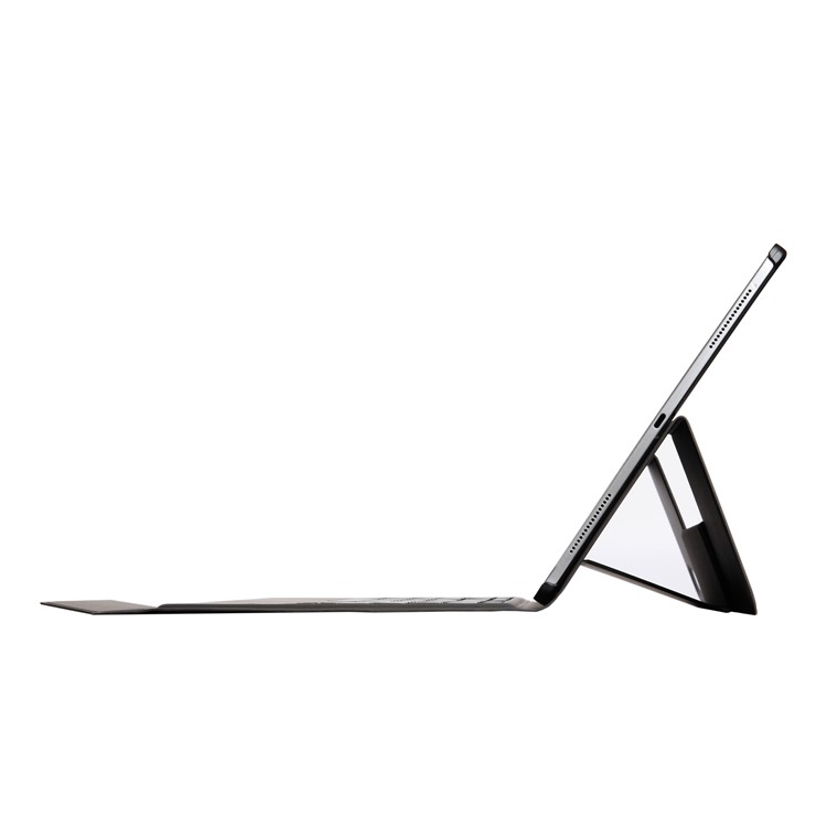 For iPad Pro 12.9-inch (2018) / Pro 12.9 (2017) Wireless Bluetooth Keyboard Slim Leather Case Stand - Black-5