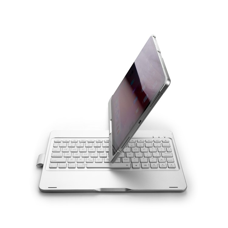F360B 360-degree Rotary ABS Bluetooth Keyboard Case for iPad Pro 11-inch (2018) - Silver-10