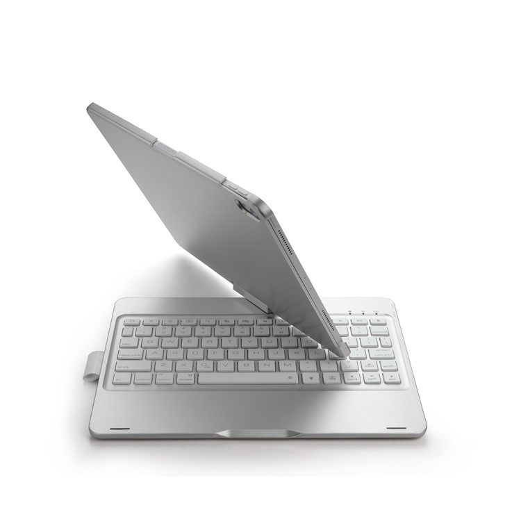 F360B 360-degree Rotary ABS Bluetooth Keyboard Case for iPad Pro 11-inch (2018) - Silver-13