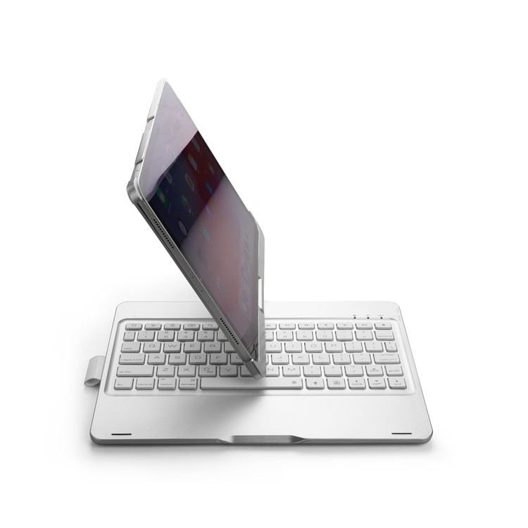 F360B 360-degree Rotary ABS Bluetooth Keyboard Case for iPad Pro 11-inch (2018) - Silver-14