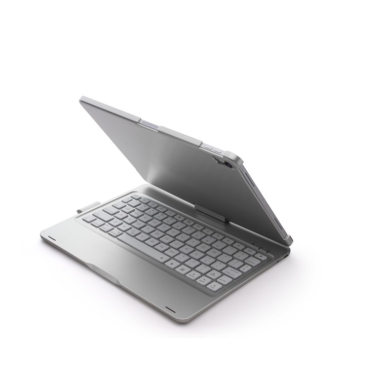 F360B 360-degree Rotary ABS Bluetooth Keyboard Case for iPad Pro 11-inch (2018) - Silver-37