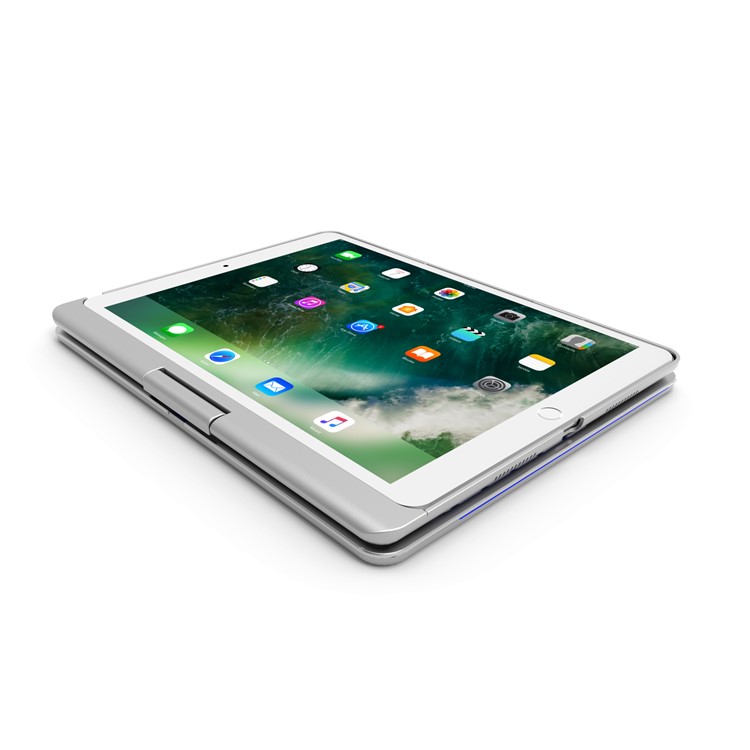 F360S Aluminum Alloy Rotation Bluetooth Keyboard for iPad Pro 10.5-inch (2017) - Silver-1