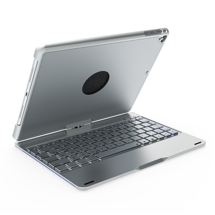 F180 Liga De Alumínio 360 Graus De Rotação Teclado Bluetooth Para Ipad 9.7 (2018) / 9.7 (2017) / Pro 9.7 Polegadas (2016) / Air 2 / Air - Prata-1