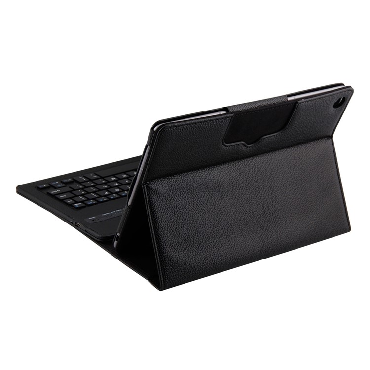 Detachable Bluetooth Keyboard Litchi Texture Leather Stand Case for Huawei MediaPad M5 10/M5 10 (Pro) - Black-11