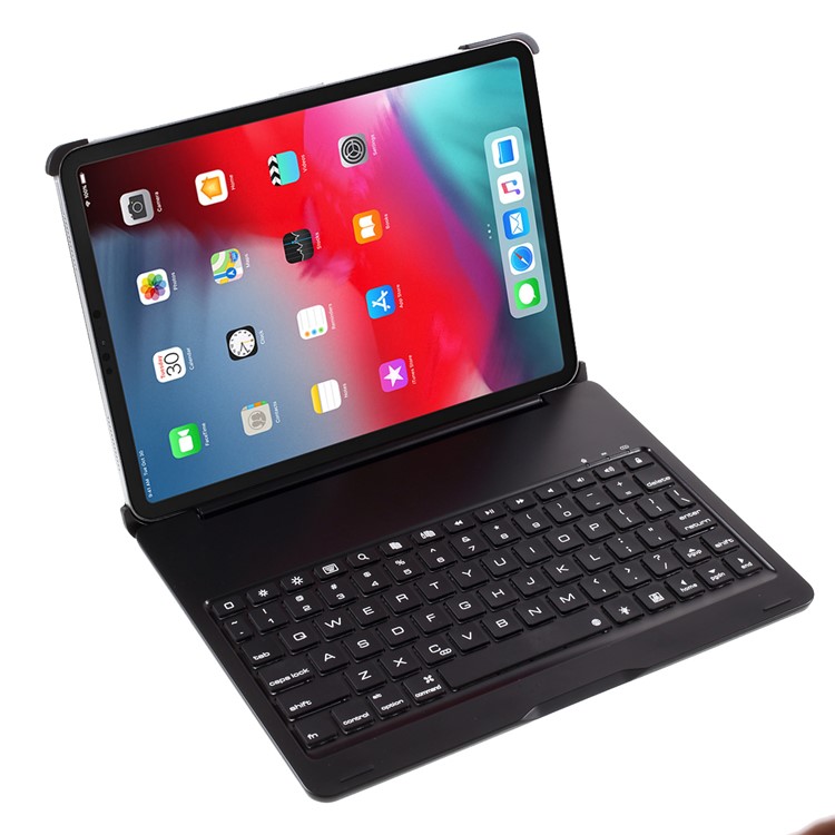 F105AS Bluetooth 4.0 Backlight Keyboard Case for iPad Pro 11-inch (2018) - Black-2