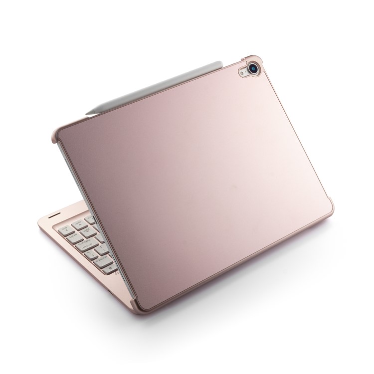 F105AS Bluetooth 4.0 Backlight Keyboard Case for iPad Pro 11-inch (2018) - Rose Gold-4