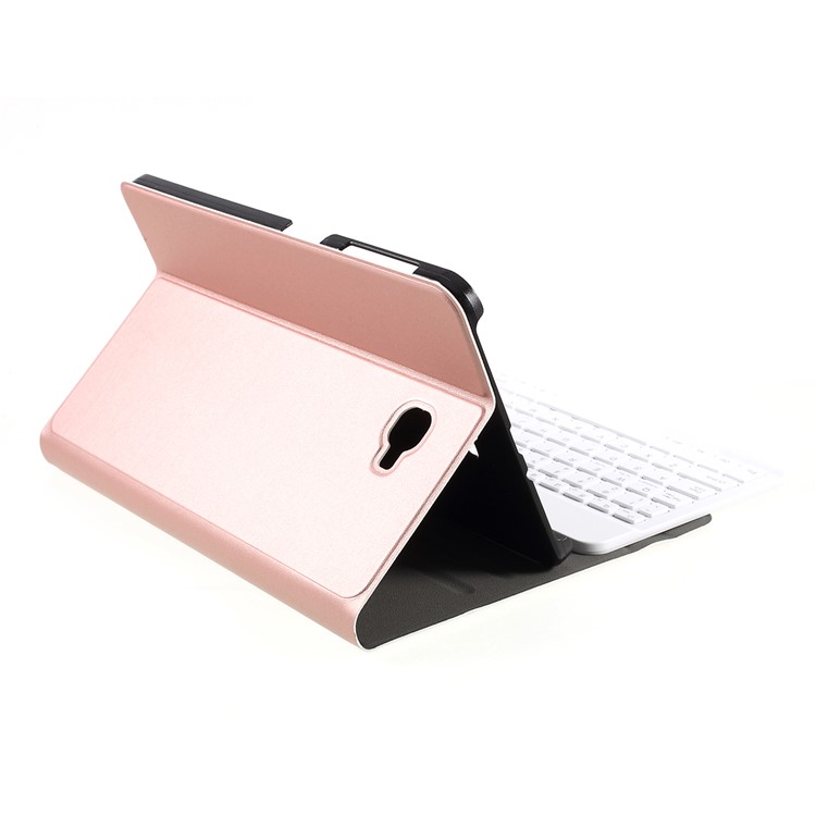 Detachable Bluetooth Keyboard Litchi Texture Leather Stand Case for Samsung Galaxy Tab A 10.1 (2016) / T580/T585 - Pink-6