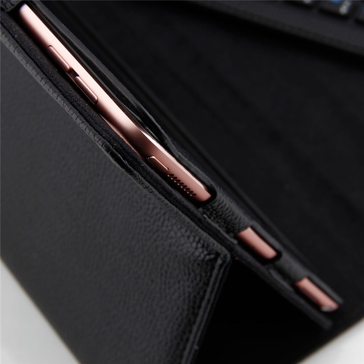 Detachable Bluetooth Keyboard + Litchi PU Leather Tablet Case for iPad Air 10.5 (2019) / Pro 10.5-inch (2017) - Black-10