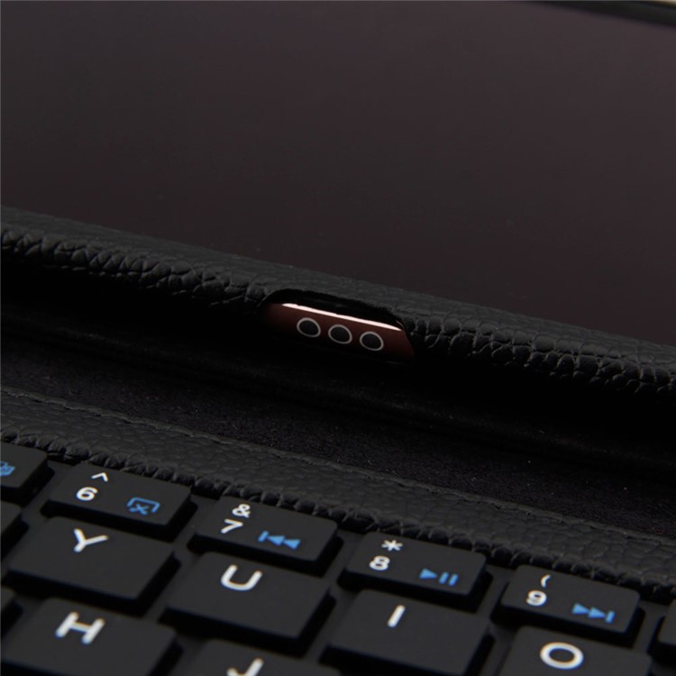 Detachable Bluetooth Keyboard + Litchi PU Leather Tablet Case for iPad Air 10.5 (2019) / Pro 10.5-inch (2017) - Black-11