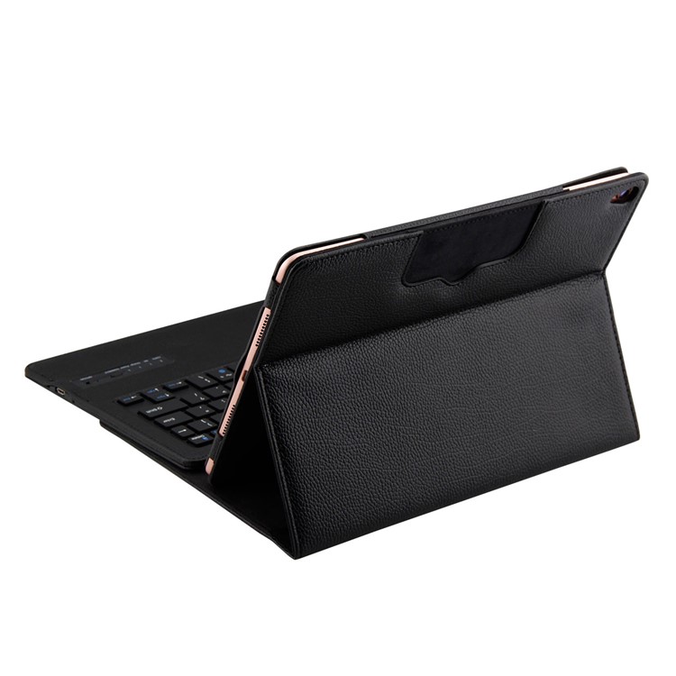 Detachable Bluetooth Keyboard + Litchi PU Leather Tablet Case for iPad Air 10.5 (2019) / Pro 10.5-inch (2017) - Black-8