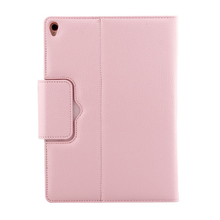 Destacável Teclado Bluetooth + Lichia PU Estojo De Couro Para Ipad Air 10.5 (2019) / Pro 10,5 Polegadas (2017) - Rosa-2