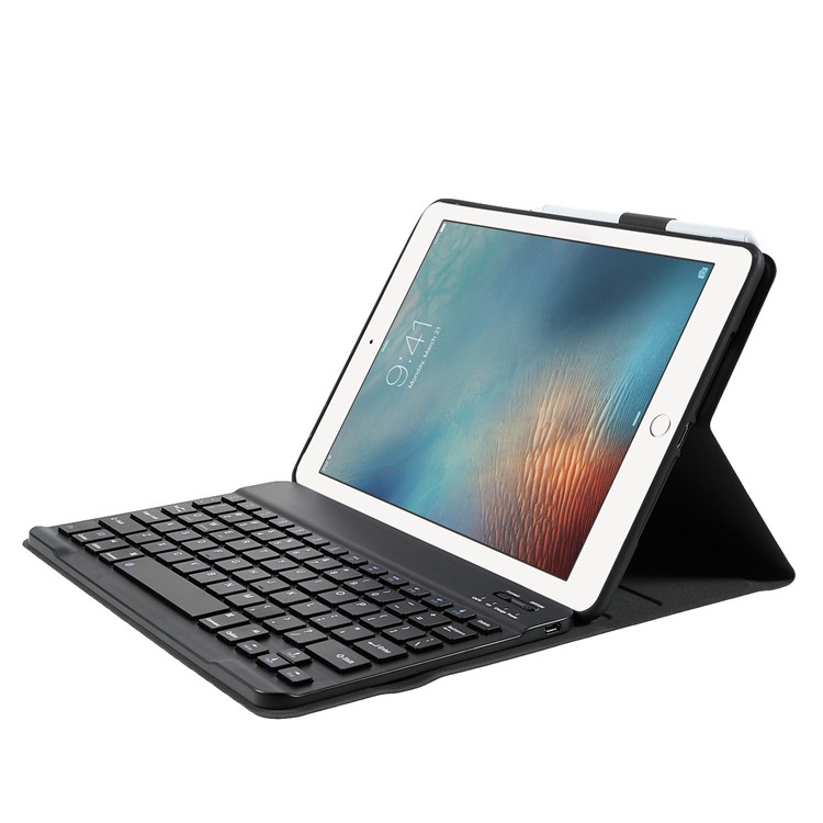 ABS Drawing Bluetooth Keyboard Leather Stand Case for iPad Air 10.5 (2019) / Pro 10.5-inch (2017) - Black-5