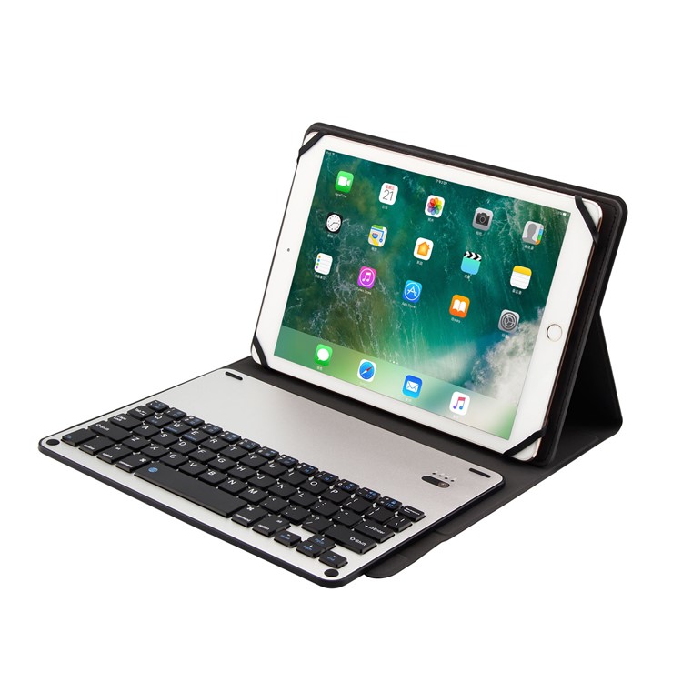 TY-1058 Aluminium Alloy Bluetooth Keyboard Leather Stand Case for iPad mini (2019)/Samsung Galaxy Tab A 10.1 (2019), etc-5