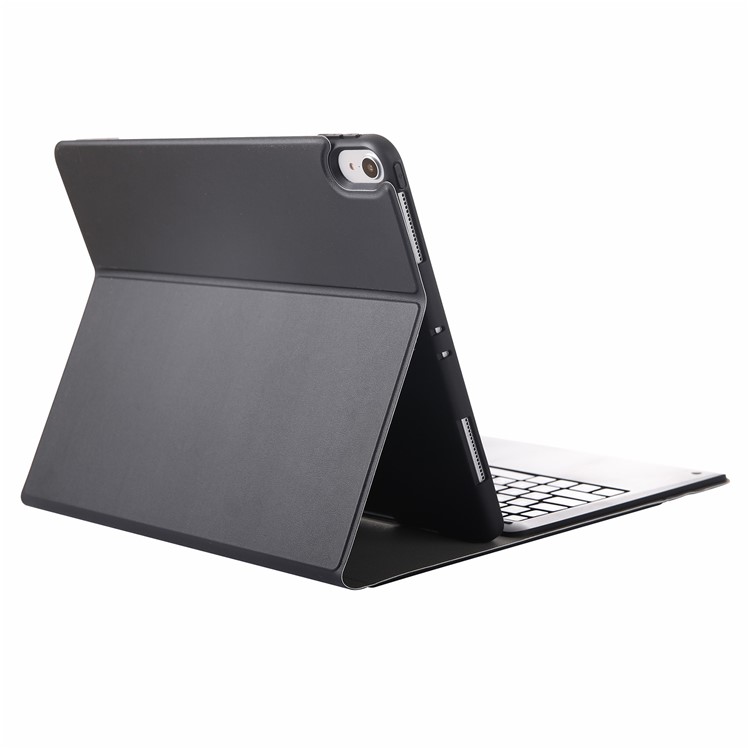 Detachable 2-in-1 Bluetooth Keyboard + PU Leather Protection Case for iPad Pro 12.9-inch (2018) - Black-3