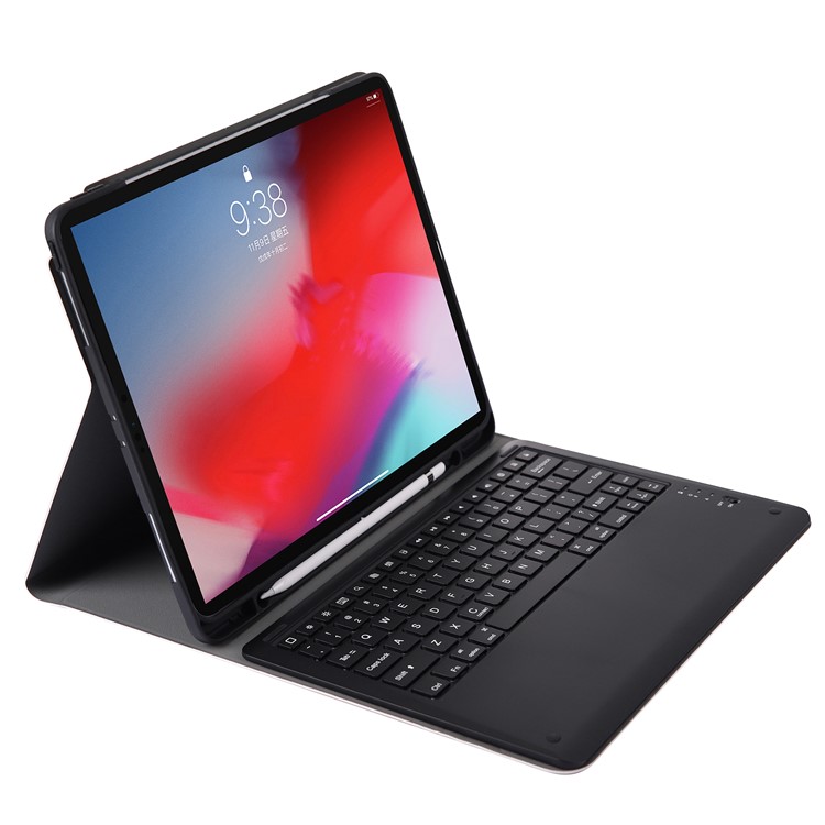 Detachable 2-in-1 Bluetooth Keyboard + PU Leather Protection Case for iPad Pro 12.9-inch (2018) - Black-7