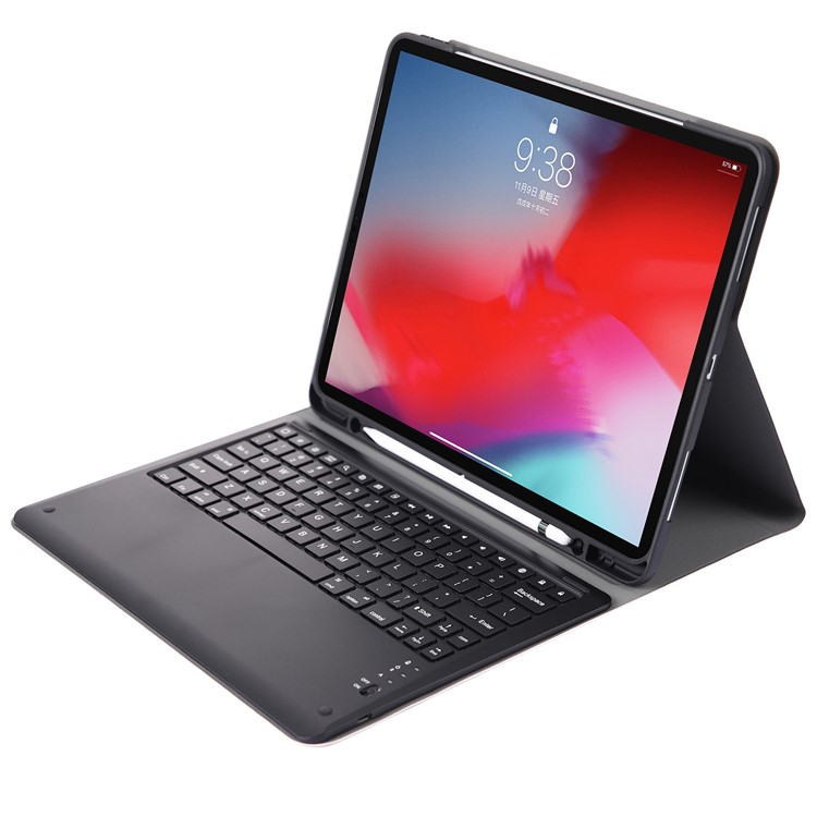 Detachable 2-in-1 Bluetooth Keyboard + PU Leather Protection Case for iPad Pro 12.9-inch (2018) - Black-8