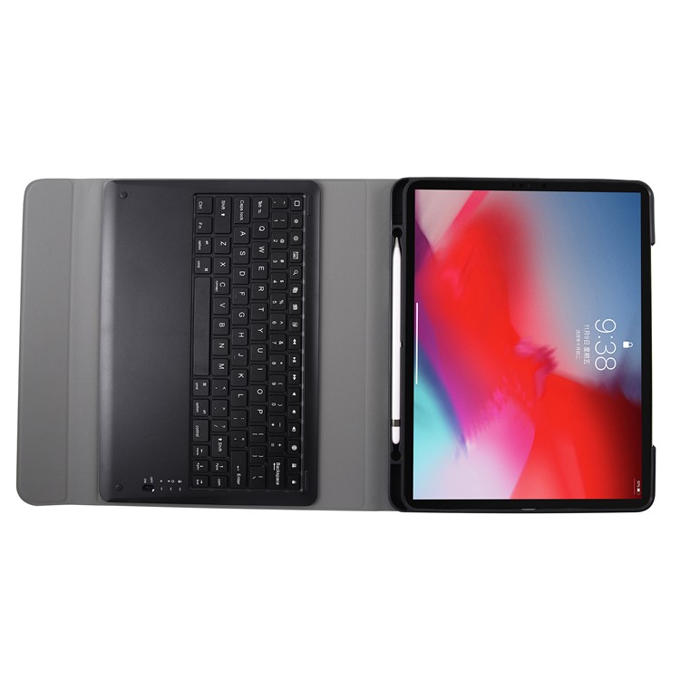 Detachable 2-in-1 Bluetooth Keyboard + PU Leather Protection Case for iPad Pro 12.9-inch (2018) - Black-9