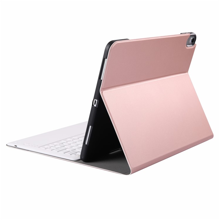 Clavier Bluetooth 2 En 1 Détachable + Étui De Protection En Cuir PU Pour Ipad Pro 12.9 Pouces (2018) - Or Rose-2