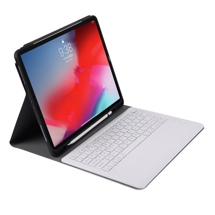 Clavier Bluetooth 2 En 1 Détachable + Étui De Protection En Cuir PU Pour Ipad Pro 12.9 Pouces (2018) - Or Rose-6