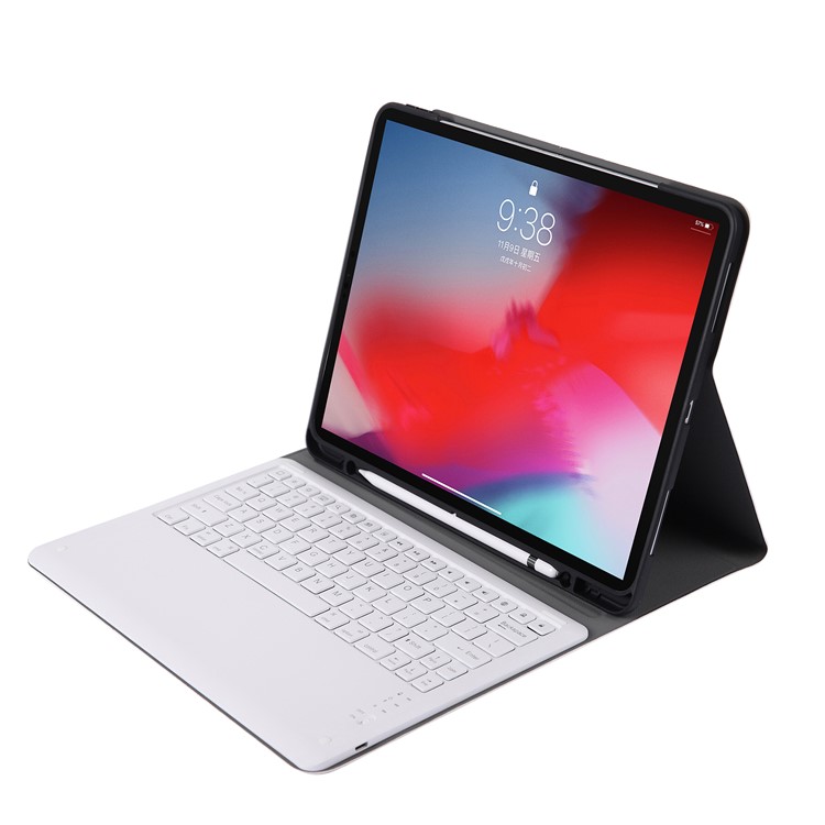 Clavier Bluetooth 2 En 1 Détachable + Étui De Protection En Cuir PU Pour Ipad Pro 12.9 Pouces (2018) - Or-5
