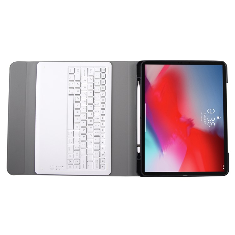 Clavier Bluetooth 2 En 1 Détachable + Étui De Protection En Cuir PU Pour Ipad Pro 12.9 Pouces (2018) - Or-7