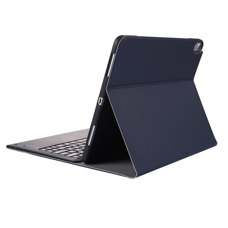 Desmontable 2 En 1 Teclado Bluetooth + Funda Protectora De Cuero PU Para Ipad Pro 12.9 Pulgadas (2018) - Azul Oscuro-6