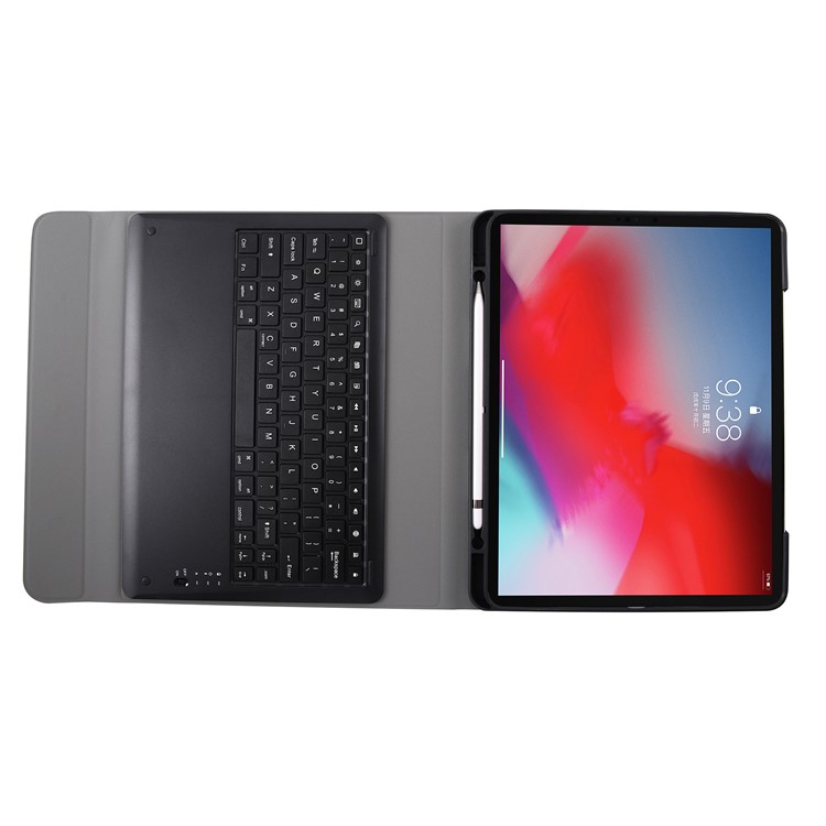 Desmontable 2 En 1 Teclado Bluetooth + Funda Protectora De Cuero PU Para Ipad Pro 12.9 Pulgadas (2018) - Azul Oscuro-7
