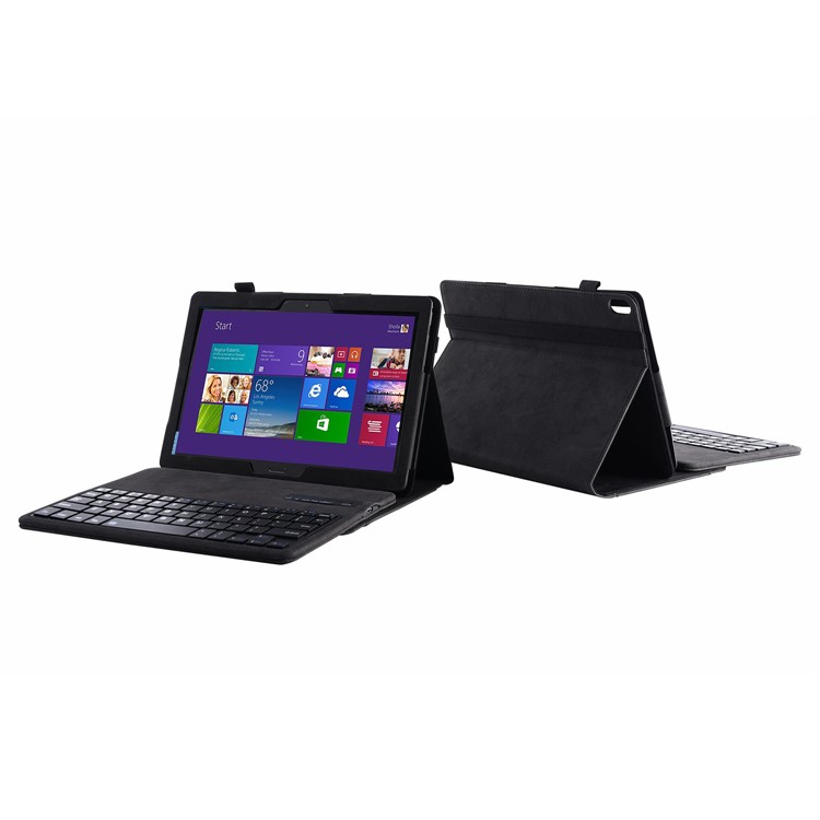 Estojo De Teclado Bluetooth Destacável Suporte De Couro Para Lenovo Tab P10 - Preto-13