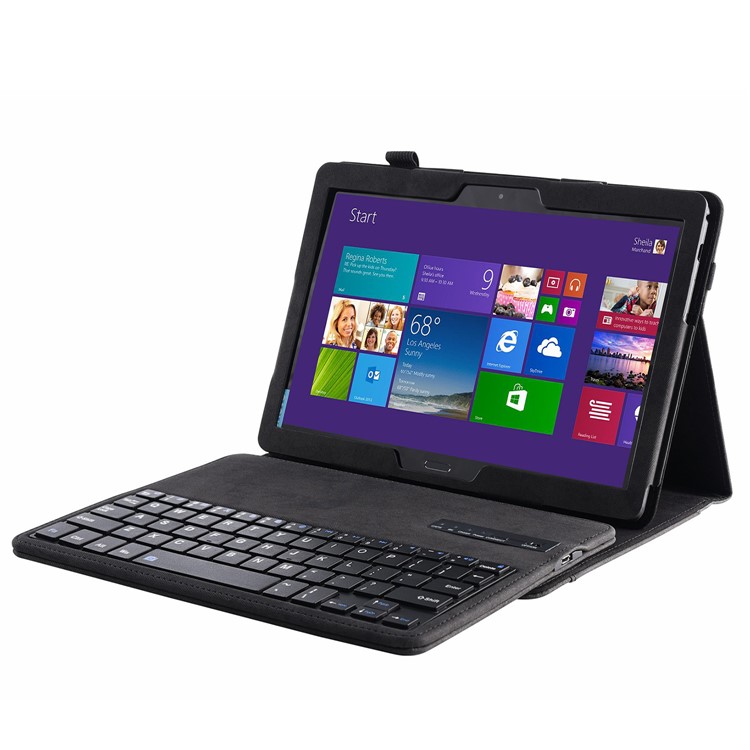 Estojo De Teclado Bluetooth Destacável Suporte De Couro Para Lenovo Tab P10 - Preto-5