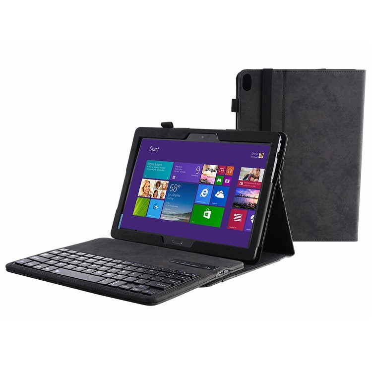 Estojo De Teclado Bluetooth Destacável Suporte De Couro Para Lenovo Tab P10 - Preto-6