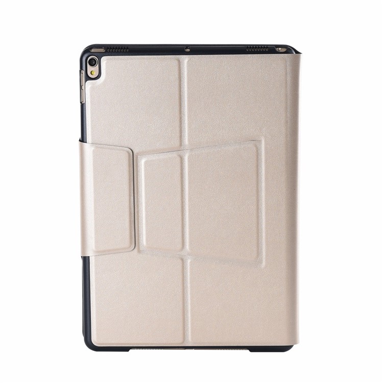 T1010 Leather Cover Bluetooth Keyboard for iPad Air 10.5 inch (2019) / Pro 10.5-inch (2017) - Gold-1