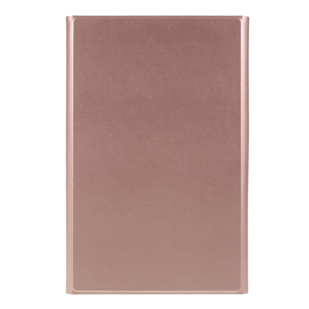 For Samsung Galaxy Tab A 10.1 (2019) T510/T515 Magnetic Detachable Bluetooth Keyboard + PU Leather Fine Sheep Lines Tablet Case 2-in-1 - Rose Gold-4