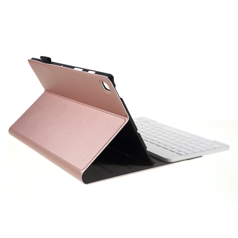 Smart Bluetooth Keyboard Leather Stand Case for Samsung Galaxy Tab S5e SM-T720/SM-T725 - Rose Gold-7