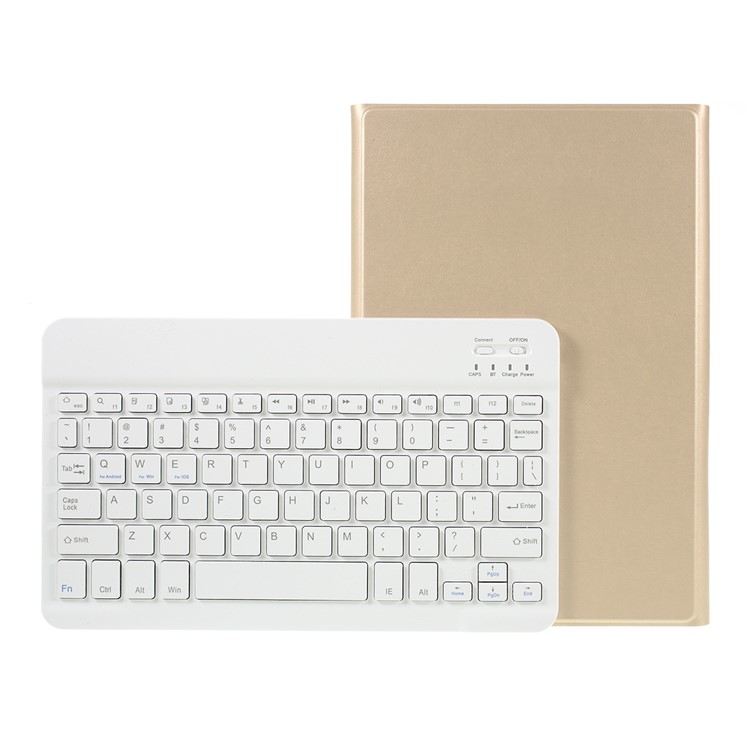 Funda De Cuero Inteligente Con Teclado Bluetooth Para Samsung Galaxy Tab S5e SM-T720 / SM-T725 - Oro-1